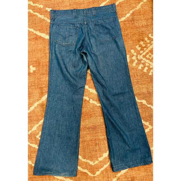 Womens 70s Vintage Time And Place Denim Flare Studded Jeans 10 - Picture 4 of 8